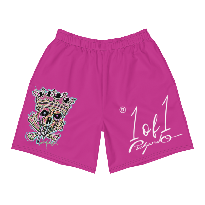 1of1 Pichardo Crowned Skull Men's Athletic Shorts