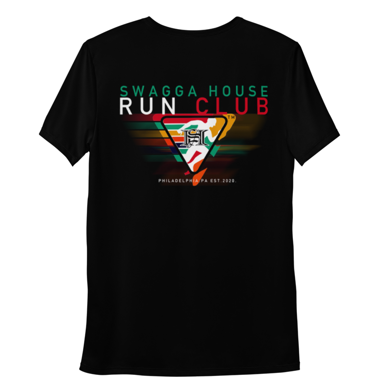 SHRC Black All-Over Print Men's Athletic T-shirt