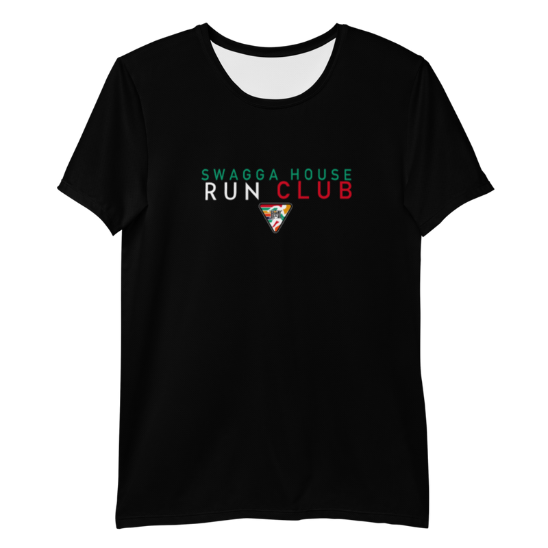 SHRC Black All-Over Print Men's Athletic T-shirt