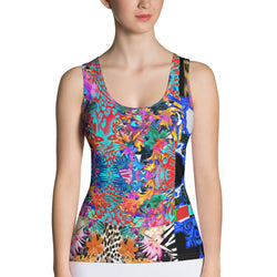 Verano Luxe Tank Blue, Leopard and Floral (Women's)