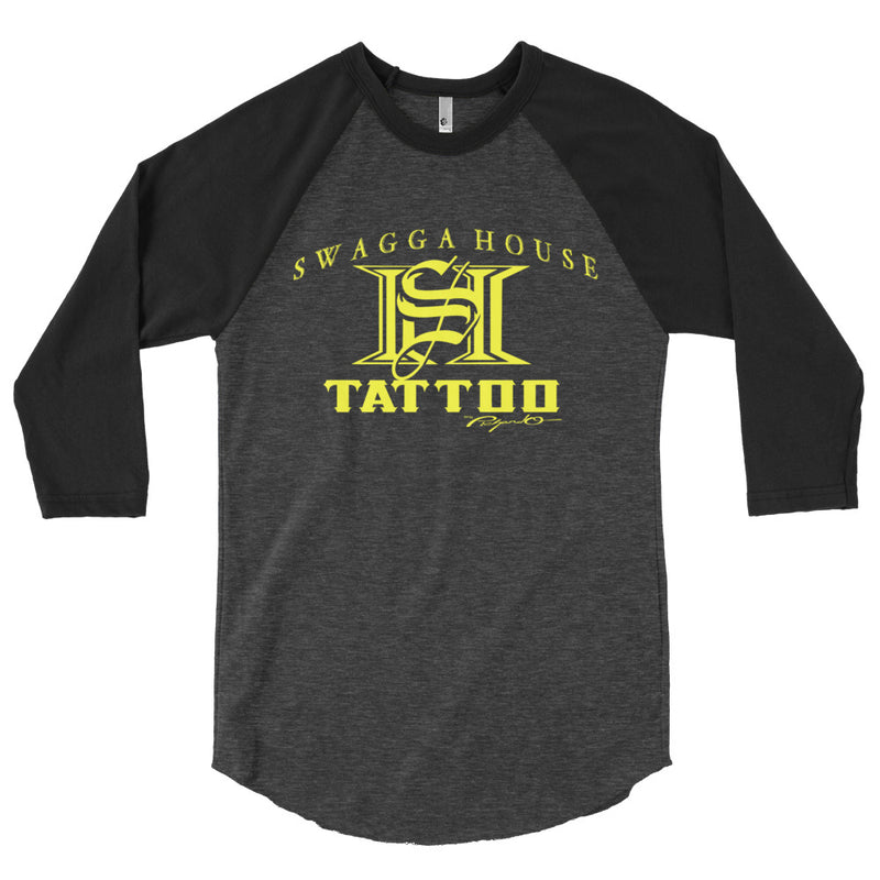Swagga House Tattoo Yellow Logo Baseball Tee