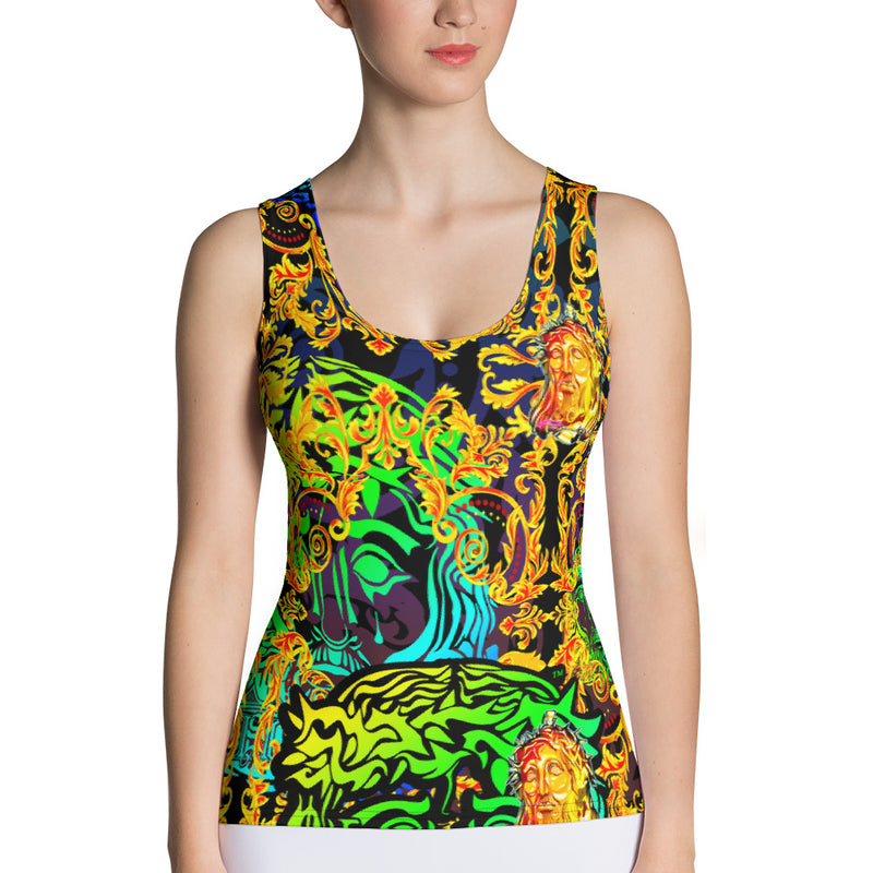 Verano Luxe Tank Blue and Gold (Women's)