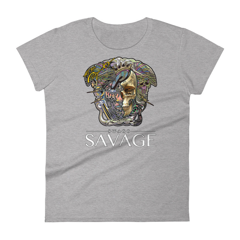 Women's Pichardo Shirt Swagg Savage Half Skull (More Colors Available)