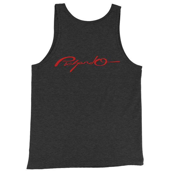 Tank Jesus Christ Face Red, Black and gold with Leopard Print (Men's)